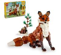 LEGO Creator 3 in 1 Forest Animals: Red Fox Toy Transforms to Owl Toy Figure or to Squirrel Toy Woodland Figures Set Play and Display Gift Ide