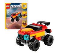 LEGO Creator 3-in-1 Monster Truck Building Paper Bag Set, 55 Pieces, Ages 6+, 30691
