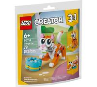 LEGO Creator 3-in-1 Orange Cat Building Set - 79 Pieces, Build a Cat, Crocodile or Owl, Creative Animal Toy for Kids Ages 6+ - 30714