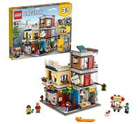 LEGO Creator 3 in 1 Townhouse Pet Shop & Café 31097 Toy Store Building Set with Bank, Town Playset with a Toy Tram, Animal Figures and Minifigures (969 Pieces)