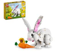 LEGO Creator 3 in 1 White Rabbit Animal Toy Building Set, STEM Toy for Kids 8+, Transforms from Bunny to Seal to Parrot Figures, Creative Play Building Toy for Boys and Girls, 31133