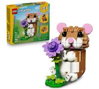 LEGO Creator 3in1 Cute Hamster with a Flower Toy - Animal Figure Transforms into a Hedgehog or Eagle - DIY Room Decor Idea - Birthday Gift for 7+ Year Old Girls & Boys - 31376
