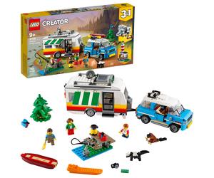 LEGO Creator 3in1 Caravan Family Holiday 31108 Vacation Toy Building Kit for Kids Who Love Creative Play and Camping Adventure Playsets with Cute Anim