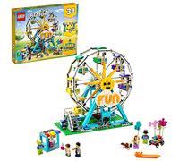 LEGO Creator 3in1 Ferris Wheel 31119 Building Kit with Rebuildable Toy Bumper Cars, Boat Swing and 5 Minifigures; New 2021 (1,002 Pieces)
