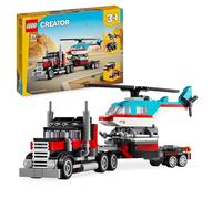 LEGO Creator 3in1 Flatbed Truck with Helicopter Toy to Propeller Plane and Fuel Lorry to Hot Rod and SUV Car Toys for 7 Plus Year Old Boys, Girls and Kids who Love Cool Vehicles, Gift Idea 31146