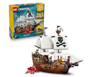 LEGO Creator 3in1 Iconic Pirate Ship 31387 | Toys for 9+ Year Old Boys & Girls, Model Transforms into a Castle or 2 Twin Boats, Room Decor, Birthday Gift, 1074 Pieces
