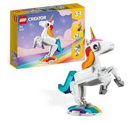 LEGO Creator 3in1 Magical Unicorn 31140 | Toys for 7+ Year Old Girls & Boys, Animal Figure Transforms into a Seahorse or Peacock, Room Decor, Gift Idea, 145 Pieces