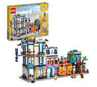 LEGO Creator 3in1 Main Street to Art Deco Skyscraper or Market Street Building Set, Building Toy with Model Hotel, Café, Apartments and Shops, Creative Construction Model Kit 31141