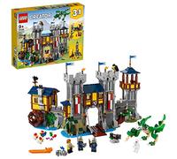 LEGO Creator 3in1 Medieval Castle 31120 Building Kit; Castle with Moat and Drawbridge, Plus 3 Minifigures; New 2021 (1,426 Pieces), Multicolor,Standard
