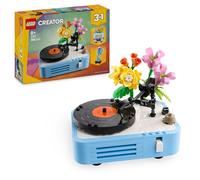 LEGO Creator 3in1 Record Player with Flowers Building Toy - Rebuilds Into a Radio Model or Microphone - Easter Treat - Music Toys for 8+ Year Old Girls & Boys - Creative Gift Idea - 31172