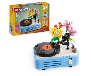 LEGO Creator 3in1 Record Player with Flowers Building Toy - Rebuilds Into a Radio Model or Microphone - Music Toys for 8+ Year Old Girls & Boys - Creative Gift Idea - 31172