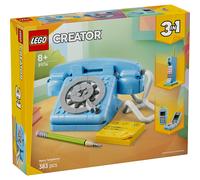 LEGO Creator 3in1 Retro Telephone 1960s Vintage Toy, Rebuilds Into a Phone from the 1980s or 2 from the 2000s, Building Kit, Decor for Bedroom, Gift for Girls and Boys Aged 8 Years Old and over 31174