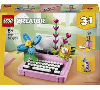 LEGO Creator 3in1 Typewriter with Flowers 31169 | Toys for 8+ Year Old Girls & Boys, Transforms into a Keytar or Flowerpot & Notebook, Room Decor, Birthday Gift, 363 Pieces