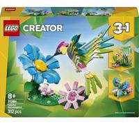 LEGO Creator 3in1 Wild Animals: Colourful Hummingbird 31384 | Toys for 8+ Year Old Girls & Boys, Bird Transforms into a Butterfly or Fish Figure, DIY Room Decor, Gift Idea, 312 Pieces
