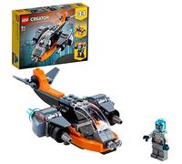 LEGO Creator Age 6+ 3in1 Cyber Drone 31111 3in1 Toy Building Kit Featuring Cyber Drone, Cyber Mech and Cyber Scooter; Makes a Great Gift for Kids Who Love Cool Toys (113 Pieces)
