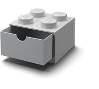 LEGO Desk Drawer Stackable Storage with 4 Knobs, Grey