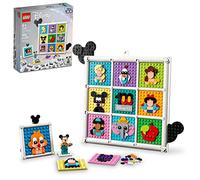 LEGO Disney Classic 100 Years of Disney Animation Icons 43221 Buildable Disney Toy with Mickey Mouse Minifigure, Classic Disney Wall Art, Fun Toys for Kids Ages 6+