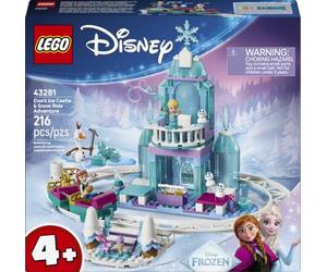 LEGO | Disney Frozen Elsa's Ice Castle & Snow Ride Adventure Toy - in nna & Elsa Mini Dolls, Olaf Figure, Train Track & Snow Carts - Gift for 4+ Year Old Girls - 43281