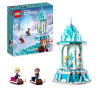 LEGO | Disney Princess Anna and Elsa's Magical Merry-Go-Round, Frozen Castle Inspired Playset with Princess Micro Dolls and Olaf Figure, Toy Gift for 6 Plus Years Old Kids, Girls, Boys 43218