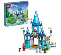 LEGO Disney Princess Cinderella and Prince Charming's Castle 43206 Doll House, Buildable Toy with 3 Mini Dolls, Plus Gus Gus and Lucifer Figures