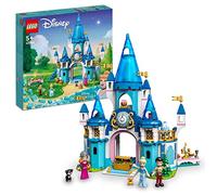 LEGO Disney Princess Cinderella and Prince Charming's Castle Doll House, Buildable Toy with 3 Mini Dolls, plus Gus Gus and Lucifer Figures, Gifts for Kids, Girls & Boys Aged 5 Plus Years Old 43206