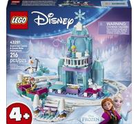 LEGO Disney Princess Elsa's Ice Castle & Snow Ride Adventure 43281 | Toys for 4+ Year Old Girls, Train Track & Snow Carts, Anna & Elsa Mini Dolls, Olaf Figure, Gift Idea, 216 Pieces