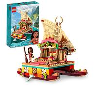 LEGO Disney Princess Moana's Wayfinding Boat Building Toy 43210 Disney Princess Toy Set with Moana and Sina Mini-Dolls, Dolphin Figure, Disney-Inspired Pretend Play Toy for Kids Boys Girls Ages 6+