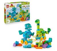 LEGO DUPLO 3 in 1 Dinosaurs on Wheels 10451 | Toys for 3+ Year Old Girls & Boys, Educational Set, Includes T. rex & Triceratops Figures, Gift Idea, 108 Pieces