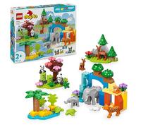 LEGO DUPLO 3 in 1 Wild Animal Families 10446 | Toys for 2+ Year Old Girls & Boys, Toddler Learning Set, Deer & Panda Figures, Buildable Habitats, Gift Idea, 92 Pieces