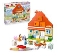 LEGO DUPLO Bluey: Bluey's Family House with Memory Game - Learning Toy for Toddlers - incl. 3 Figures, Opening Windows & a Board Game - Gift for 3+ Year Old Girls & Boys - 10459