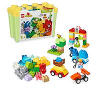 LEGO DUPLO Classic Cars and Trucks Brick Box - Educational Toy for 1+ Year Old Boys & Girls - Toddler Learning Toy incl. 1-2-3 Bricks, 2 Figures and 3 Wheelbases - Gift Idea - 10439