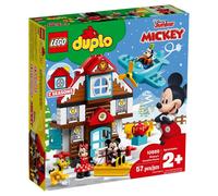 LEGO DUPLO Disney Mickey's Vacation House 10889 Toy House Building Set for Toddlers with Minnie Mouse Goofy Pluto and Mickey Mouse Figures (57 Piec