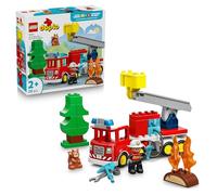LEGO DUPLO Fire Engine with Hose and Firefighter 10473 | Toys for 2+ Year Old Boys & Girls, Red Truck with a Ladder, Educational Motor Skills Set, Birthday Gift, 28 Pieces