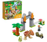 LEGO DUPLO Jurassic World T. rex and Triceratops Dinosaur Breakout 10939 Building Toy Gift for Young Dinosaur Fans; New 2021 (36 Pieces), Multicolor, Standard