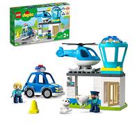 LEGO DUPLO Rescue Police Station & Helicopter, Push & Go Car Toy with Lights and Siren, Early Learning Toys for Toddlers, Boys & Girls 2 Plus Years Old 10959
