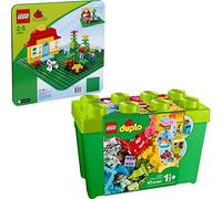 Lego® DUPLO® Set of 2 2304 10914 Green Building Plate + Deluxe Stone Box