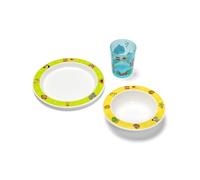 LEGO DUPLO® Tableware Set- 3 pieces - Bright & Durable Kitchen Set for Toddlers with Plate, Bowl, and Cup Featuring Fun LEGO Designs