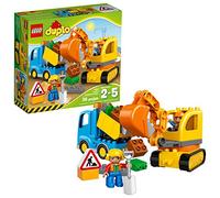 LEGO DUPLO Town 10812 Truck & Tracked Excavator Building Kit (26 Piece) by LEGO