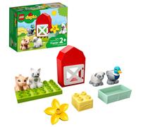 LEGO DUPLO Town Farm Animal Care 10949 Toy for Toddlers Girls and Boys 2 Plus Years Old with Duck Pig Sheep & Cat Figures Early Development Toys