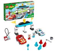 LEGO DUPLO Town Race Cars 10947 Cool Car-Race Building Toy; Imaginative, Developmental Playset for Toddlers and Kids; New 2021 (44 Pieces), Multicolor, One Size