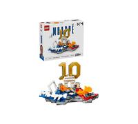 LEGO Editions Kylian Mbappé - Football Highlights Toy - 3D Display Model Kit w/Collectible Minifigure - Kids' Room Decor - Gift for 10+ Year Old Boys, Girls & Adult Sports Fans - 43013