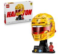 LEGO Editions Scuderia Ferrari HP Lewis Hamilton Helmet - F1 Merchandise - Display Model Kit w/Collectible Minifigure - Gift for 14+ Year Old Boys & Adult Motorsport Fans - 43022