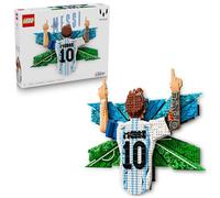 LEGO Editions Lionel Messi - Celebration - 3D DIY Wall Art Set for Kids' Bedroom Decor - Football Gift for 14+ Year Old Teenage Boys, Girls & Adult Sports Fans - 43018