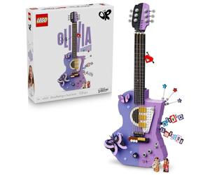 LEGO Editions Olivia Rodrigo's Dual Guitar - 3D Model Kit w/ 2 Minifigures, Stars & Butterflies - Kids' Room Decor - Music Gift for 14+ Year Old Teenage Girls, Boys & Fans - 43031