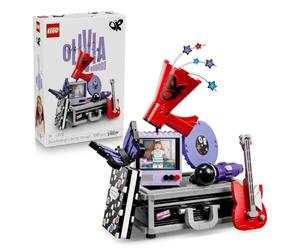 LEGO Editions Olivia Rodrigo's Secret Storage - Toy w/Suitcase, Microphone, Record, Megaphone, TV & Minifigure - Kids' Room Decor - Music Gift for 10+ Year Old Girls & Fans - 43030
