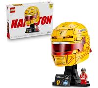 LEGO Editions Scuderia Ferrari HP Lewis Hamilton Helmet - F1 Merchandise - Display Model Kit w/Collectible Minifigure - Gift for 14+ Year Old Boys & Adult Motorsport Fans - 43022