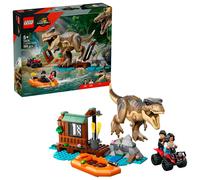 Lego Escape Through The River And Hunt Trex Jurassic World Construction Game
