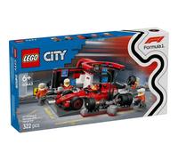 LEGO® City F1® Pit Stop & Pit Crew with Ferrari Car Racing Vehicle Toy 60443