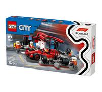 LEGO® City F1® Pit Stop & Pit Crew with Ferrari Car Racing Vehicle Toy 60443