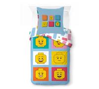 LEGO Face It Bed Linen Mini Figures 135 x 200 cm + 80 x 80 cm - 100% Cotton